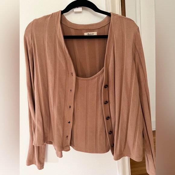 Madewell Ribbed Sweater-Knit Cardigan 2-Piece Set - Picture 7 of 7